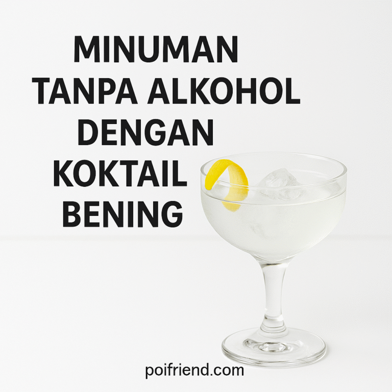 Minuman Tanpa Alkohol dengan Koktail Bening
