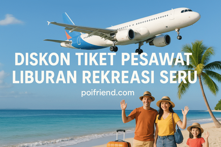 Diskon Tiket Pesawat Liburan Rekreasi Seru